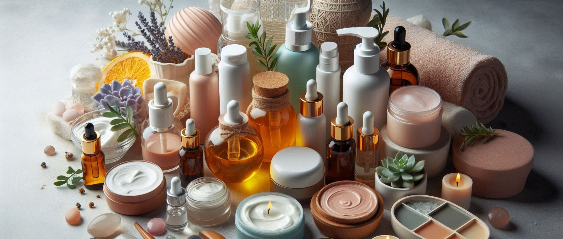 Wide Variety of Skincare Products on a Table