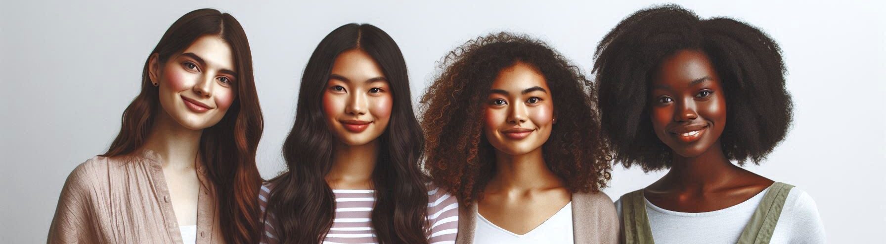 Four Women with Different Skin Types