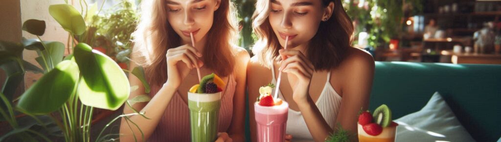 Women Drinking Smoothies